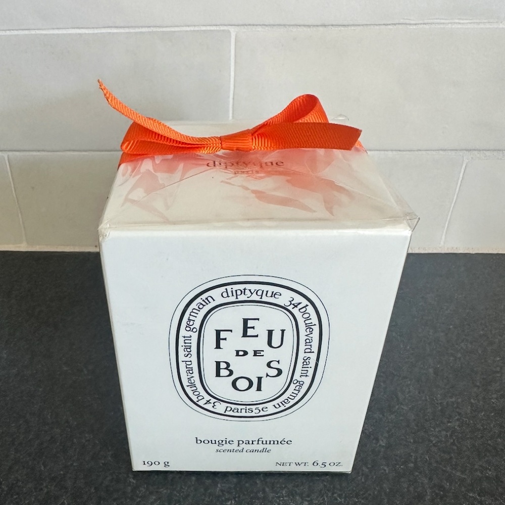 Diptyque paris FEU DE BOIS bougie parfumée scented candle "wood fire" 6.5 oz